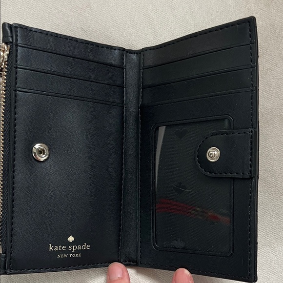 Kate Spade Black Quilted Keychain Pouch NEW - Picture 5 of 6